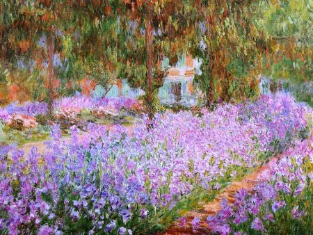 Irises in Monet s Garden by Claude Oscar Monet - Hand-Painted Oil Painting on Canvas Online Hot Sale