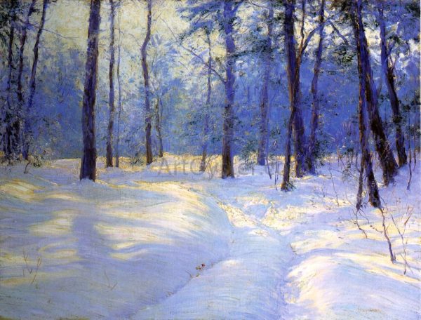 Winter s Golden Glow by Walter Launt Palmer - Hand-Painted Oil Painting on Canvas For Cheap