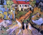 Village Street and Steps in Auvers with Two Figures by Vincent Van Gogh - Hand-Painted Oil Painting on Canvas Online Sale