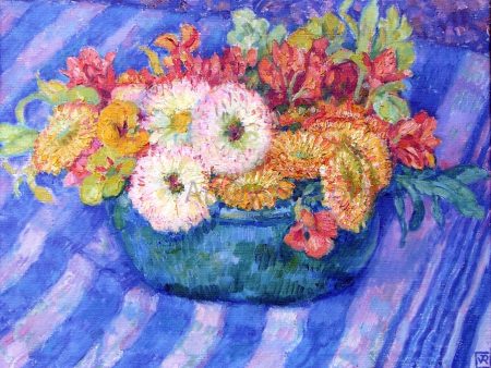 Yellow Bouquet by Theo Van Rysselberghe - Hand-Painted Oil Painting on Canvas Cheap