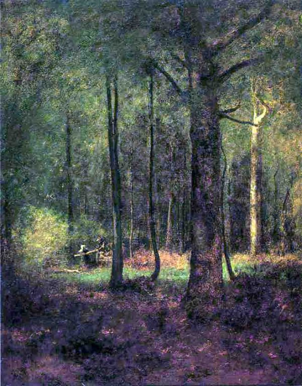 Woods at Montclair by George Inness - Hand-Painted Oil Painting on Canvas on Sale