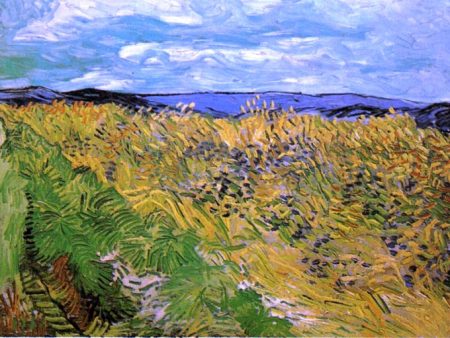 Wheat Field with Cornflowers by Vincent Van Gogh - Hand-Painted Oil Painting on Canvas For Sale