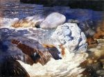 A Brook in Vermont by George Hawley Hallowell - Hand-Painted Oil Painting on Canvas on Sale