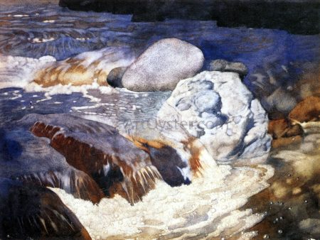 A Brook in Vermont by George Hawley Hallowell - Hand-Painted Oil Painting on Canvas on Sale