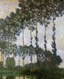 Poplars near Giverny, by Claude Oscar Monet - Hand-Painted Oil Painting on Canvas Online now