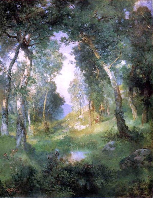 A Forest Glade, Santa Barbara by Julius LeBlanc Stewart - Hand-Painted Oil Painting on Canvas Online