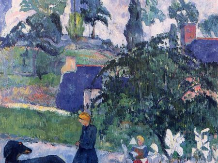 Among the Lillies by Paul Gauguin - Hand-Painted Oil Painting on Canvas Sale