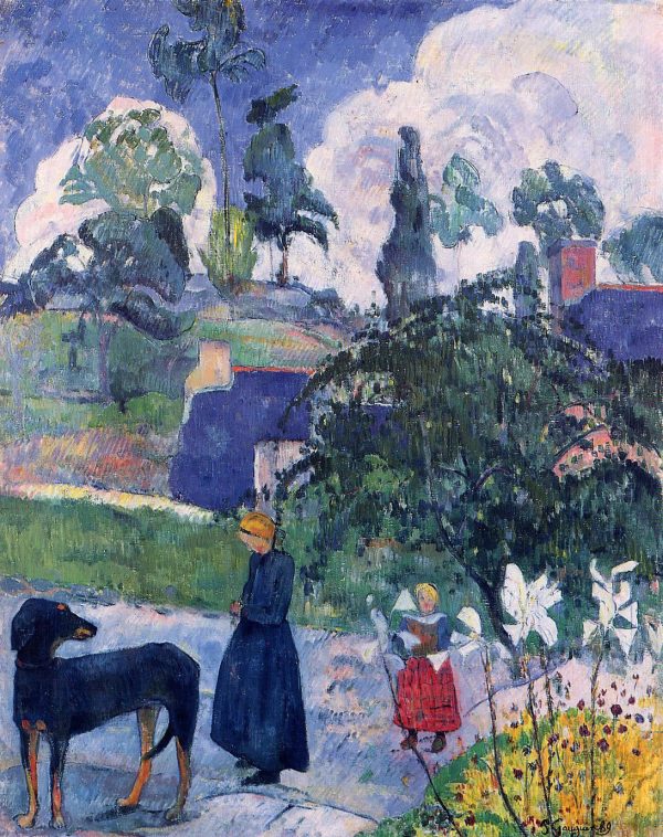 Among the Lillies by Paul Gauguin - Hand-Painted Oil Painting on Canvas Sale