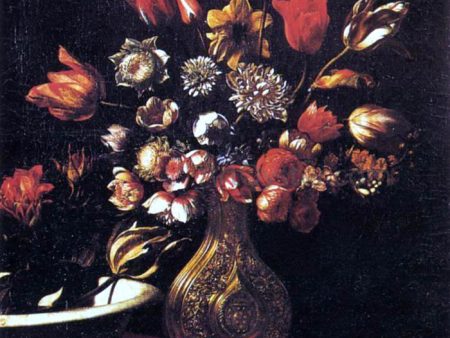 Vase of Flowers by Carlo Dolci - Hand-Painted Oil Painting on Canvas Online Hot Sale