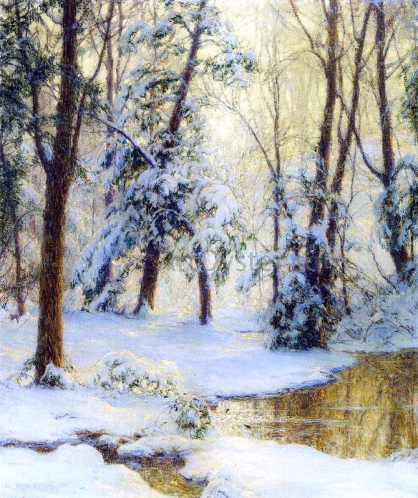 Woodland Pool by Walter Launt Palmer - Hand-Painted Oil Painting on Canvas For Sale