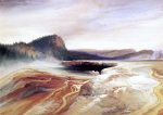 Giant Blue Spring, Yellowstone by Thomas Moran - Hand-Painted Oil Painting on Canvas Fashion