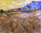 Wheat Field with Reaper and Sun by Vincent Van Gogh - Hand-Painted Oil Painting on Canvas Sale