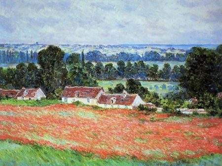 Poppy Field at Giverny by Claude Oscar Monet - Hand-Painted Oil Painting on Canvas Fashion