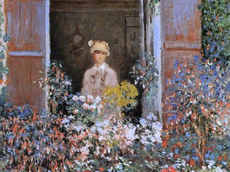 Camille Monet at the Window, Argentuile by Claude Oscar Monet - Hand-Painted Oil Painting on Canvas Cheap