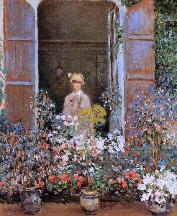 Camille Monet at the Window, Argentuile by Claude Oscar Monet - Hand-Painted Oil Painting on Canvas Cheap