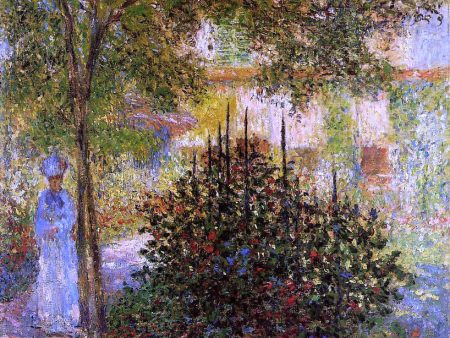 Camille Monet in the Garden at the House in Argenteuil by Claude Oscar Monet - Hand-Painted Oil Painting on Canvas Supply