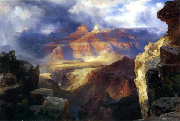 A Miracle of Nature by Thomas Moran - Hand-Painted Oil Painting on Canvas Discount