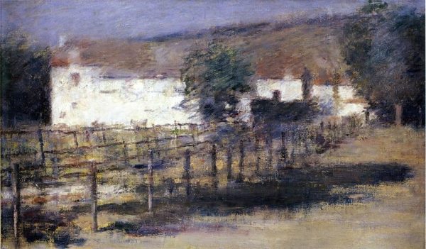 Moonlight, Giverny by Theodore Robinson - Hand-Painted Oil Painting on Canvas Online now