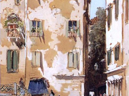 A Canal Scene, Venice by Francis Hopkinson Smith - Hand-Painted Oil Painting on Canvas Fashion