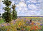 A Poppy Field, Argenteuil by Claude Oscar Monet - Hand-Painted Oil Painting on Canvas Supply