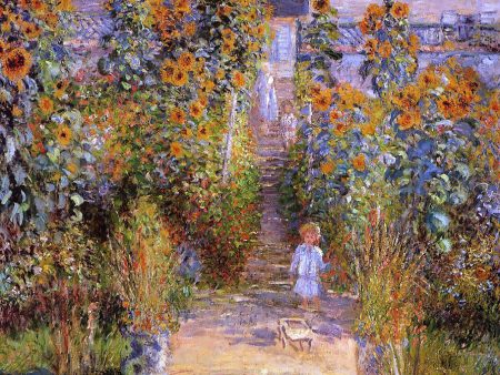 Monet s Garden at Vetheuil by Claude Oscar Monet - Hand-Painted Oil Painting on Canvas Online