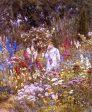 A Cottage Garden by Helen Allingham - Hand-Painted Oil Painting on Canvas Supply