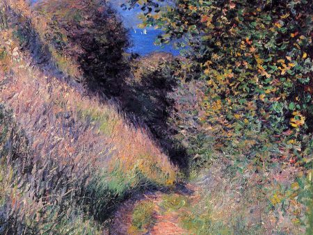 A Path at Pourville by Claude Oscar Monet - Hand-Painted Oil Painting on Canvas on Sale