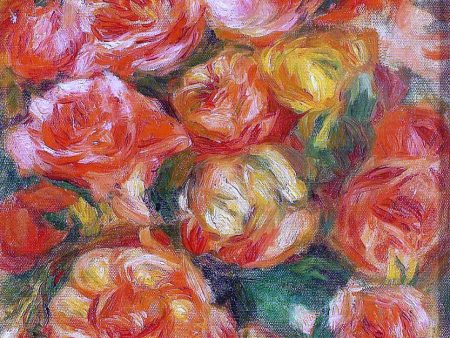 A Bowlful of Roses by Pierre Auguste Renoir - Hand-Painted Oil Painting on Canvas Online