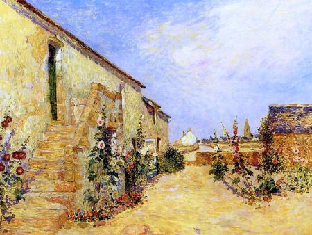 Kervaudu Garden, Climbing Roses by Ferdinand Du Puigaudeau - Hand-Painted Oil Painting on Canvas Online Sale