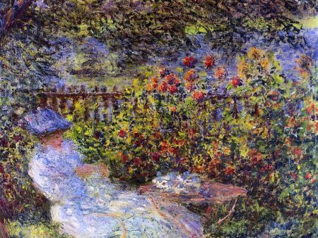 Alice Hoschede in the Garden by Claude Oscar Monet - Hand-Painted Oil Painting on Canvas on Sale