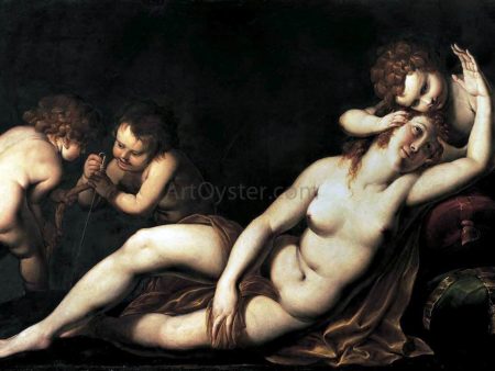 Venus and Cupids by Giulio Cesare Procaccini - Hand-Painted Oil Painting on Canvas For Cheap