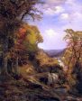 On the Wissahickon near Chestnut Hill by Thomas Moran - Hand-Painted Oil Painting on Canvas Hot on Sale