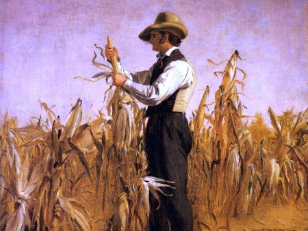 Long Island Farmer Husking Corn by William Sidney Mount - Hand-Painted Oil Painting on Canvas For Discount