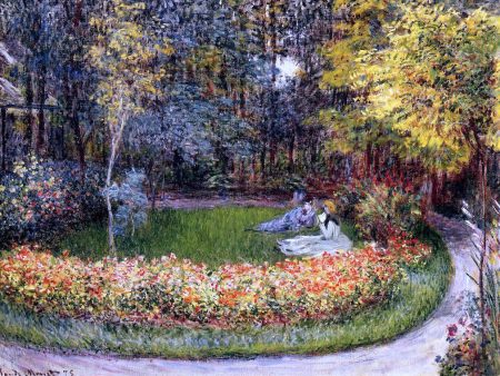 In the Garden by Claude Oscar Monet - Hand-Painted Oil Painting on Canvas Fashion