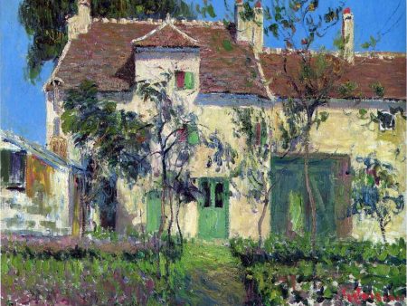 The Garden Behind the House by Gustave Loiseau - Hand-Painted Oil Painting on Canvas For Cheap