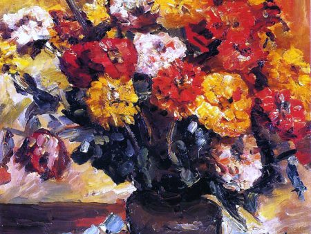 Zinnias by Lovis Corinth - Hand-Painted Oil Painting on Canvas Supply