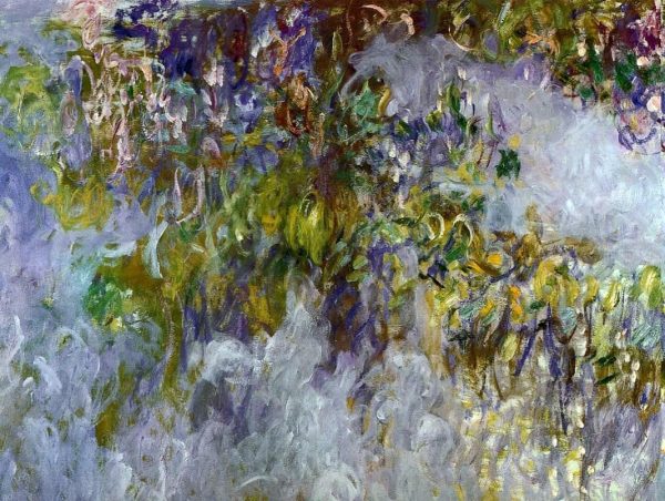 Wisteria (left half) by Claude Oscar Monet - Hand-Painted Oil Painting on Canvas on Sale