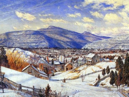 Winter Landscape, Valley of the Catskills by Charles Herbert Moore - Hand-Painted Oil Painting on Canvas Cheap