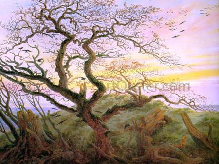 The Tree of Crows by Caspar David Friedrich - Hand-Painted Oil Painting on Canvas Online Hot Sale