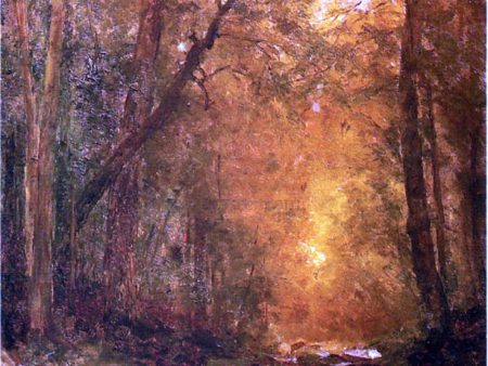 A Catskill Brook by Thomas Worthington Whittredge - Hand-Painted Oil Painting on Canvas Hot on Sale