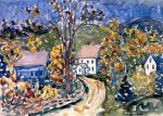 A Country Road, New Hampshire by Maurice Prendergast - Hand-Painted Oil Painting on Canvas Online Sale