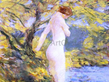 A Nymph Bathing by Frederick Childe Hassam - Hand-Painted Oil Painting on Canvas Online Hot Sale