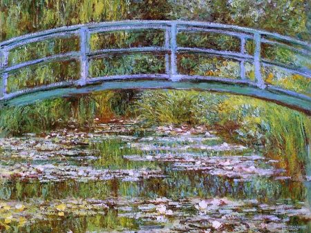 A Water-Lily Pond (also known as Japanese Bridge) by Claude Oscar Monet - Hand-Painted Oil Painting on Canvas Discount