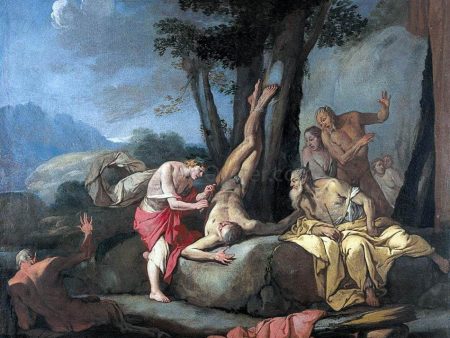 Apollo and Marsyas by Giulio Carpioni - Hand-Painted Oil Painting on Canvas Fashion