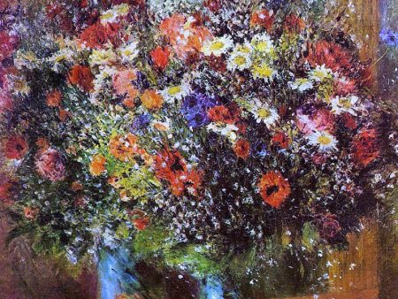 A Bouquet in Front of a Mirror by Pierre Auguste Renoir - Hand-Painted Oil Painting on Canvas Fashion