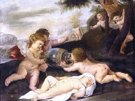 Putti in a Landscape by Giovanni Andrea Podesta - Hand-Painted Oil Painting on Canvas Supply