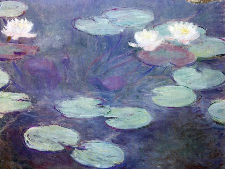 Pink Water-Lilies by Claude Oscar Monet - Hand-Painted Oil Painting on Canvas For Discount