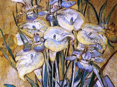 Irises and Calla Lilies by Maria Oakey Dewing - Hand-Painted Oil Painting on Canvas Fashion