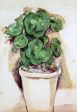 A Pot of Geraniums by Paul Cezanne - Hand-Painted Oil Painting on Canvas on Sale