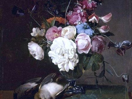 Still-Life of Flowers in a Glass Vase by Louis Leopold Boilly - Hand-Painted Oil Painting on Canvas Online Hot Sale